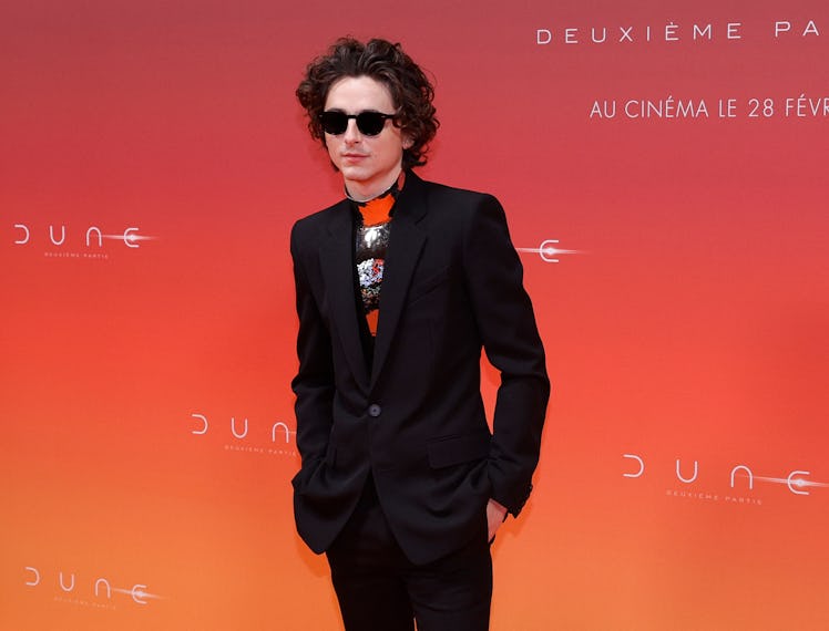 US-French actor Timothee Chalamet poses for a photocall during the preview screening event for the f...