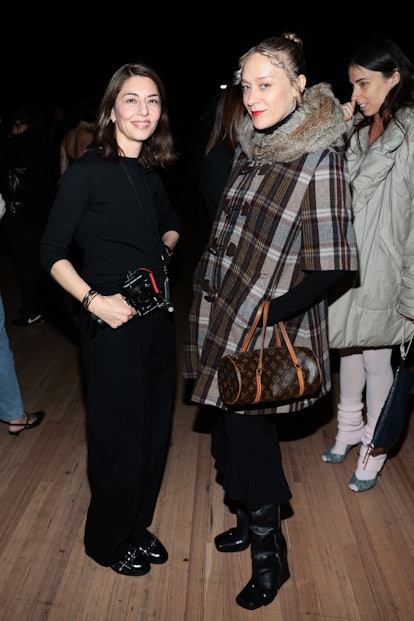 NEW YORK, NEW YORK - FEBRUARY 02: (L-R) Sofia Coppola and Chloë Sevigny attend the Marc Jacobs Runwa...