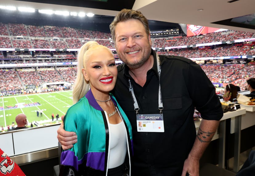 Gwen Stefani and Blake Shelton were some of the famous people at Super Bowl 2024.