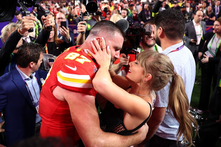 Taylor Swift and Travis Kelce celebrated his Super Bowl win together. 