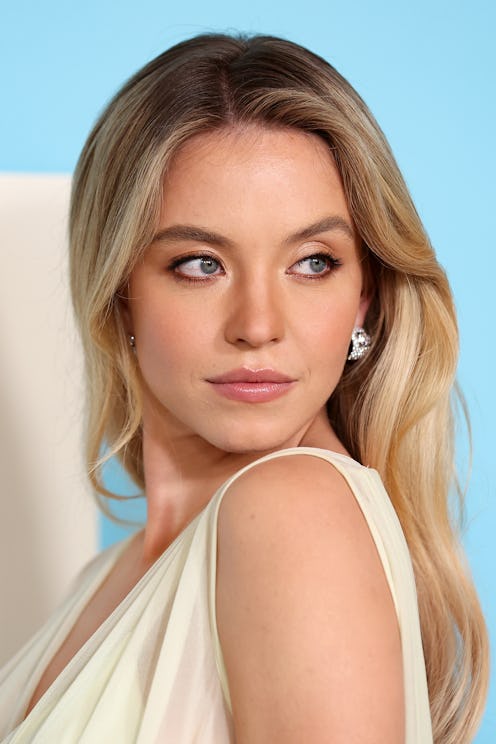 Sydney Sweeney is celebrating Galentine's Day with "bubble bath" nails adorned with 3D ribbons and h...