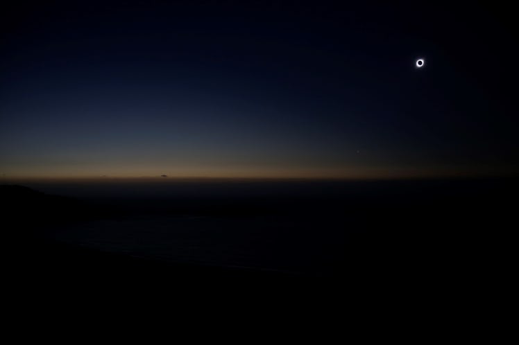 LA SERENA , CHILE, JULY 02: Solar Eclipse  is seen on the city La Serena, 500 km north to Santiago o...