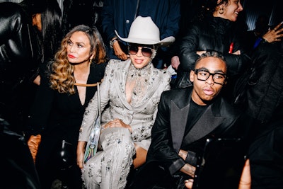 Tina Knowles and Beyoncé at Luar RTW Fall 2024 as part of New York Ready to Wear Fashion Week held o...
