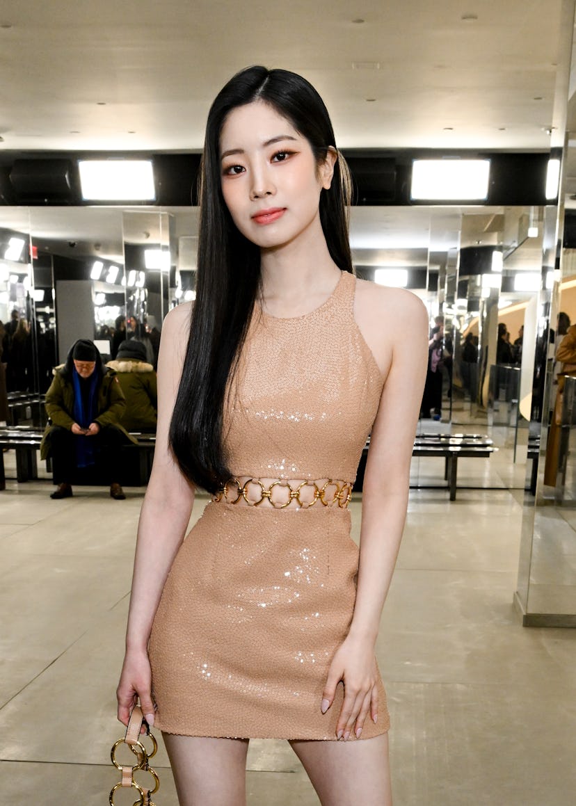 Dahyun at Michael Kors RTW Fall 2024 as part of New York Ready to Wear Fashion Week held on February...