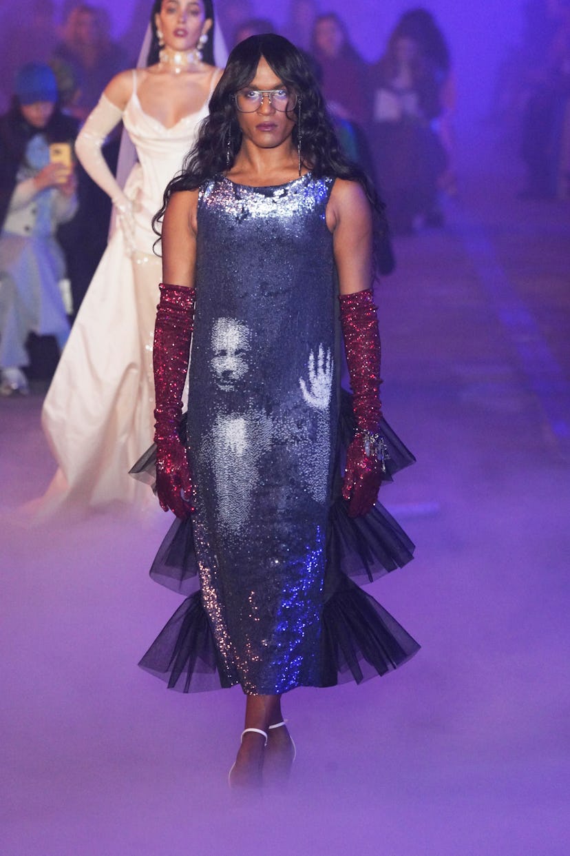 Richie Shazam on the runway at Wiederhoeft RTW Fall 2024 as part of New York Ready to Wear Fashion W...