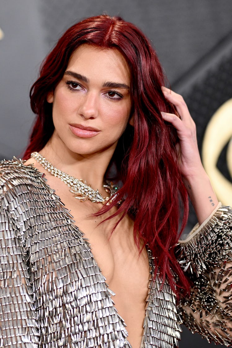 LOS ANGELES, CALIFORNIA - FEBRUARY 04: (FOR EDITORIAL USE ONLY) Dua Lipa attends the 66th GRAMMY Awa...