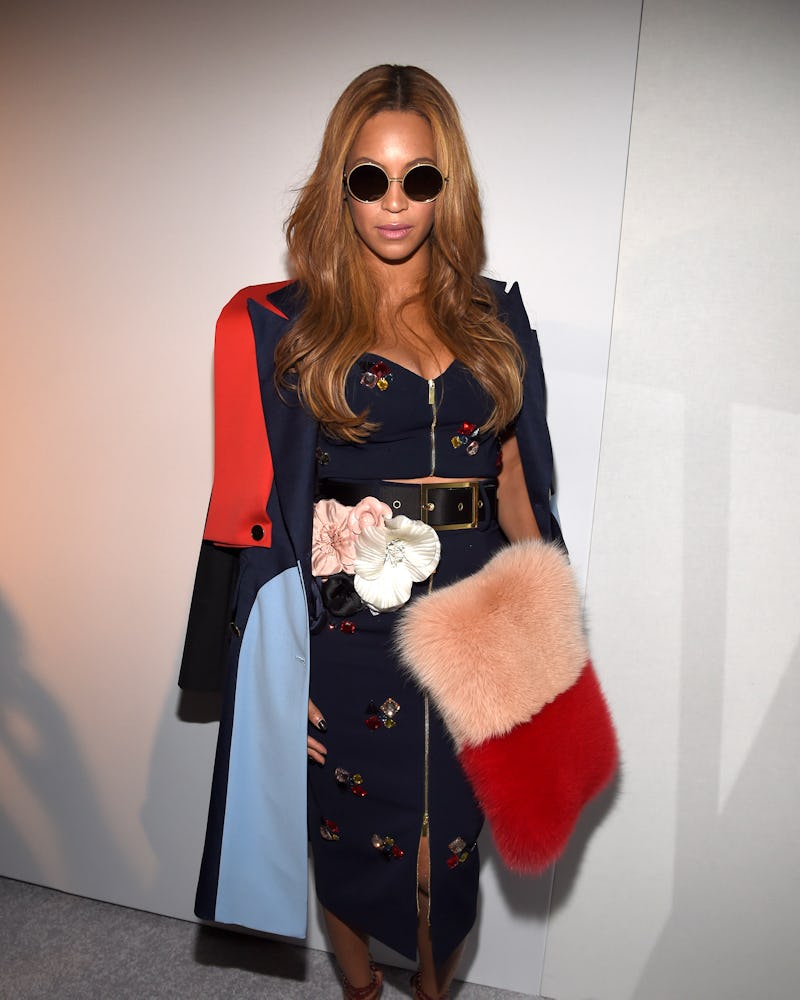 Beyoncé at the adidas Originals x Kanye West YEEZY SEASON 1 fashion show during New York Fashion Wee...