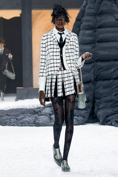 A model walks the runway during the Thom Browne Ready to Wear Fall/Winter 2024