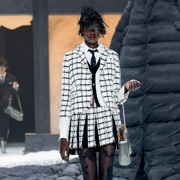 A model walks the runway during the Thom Browne Ready to Wear Fall/Winter 2024