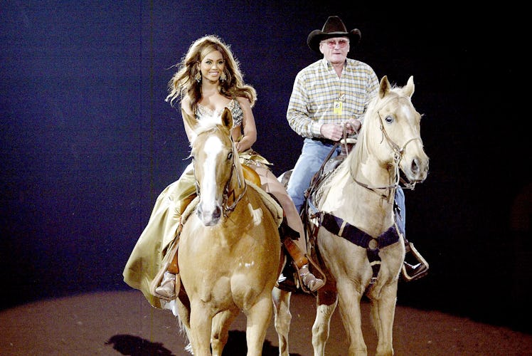 Beyoncé performed at the Houston rodeo several times.