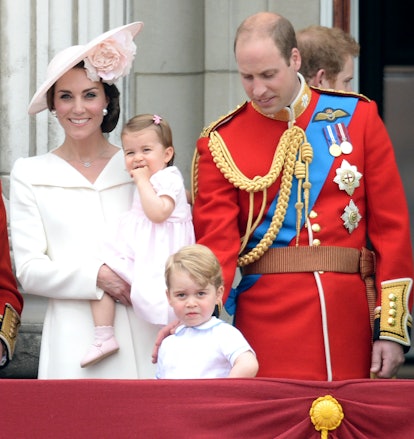 Catherine, Duchess of Cambridge, Princess Charlotte of Cambridge, Prince George of Cambridge and Pri...