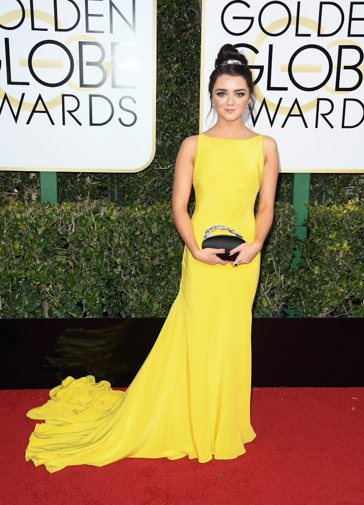 Maisie Williams attends the 74th Annual Golden Globe Awards held at The Beverly Hilton Hotel on Janu...