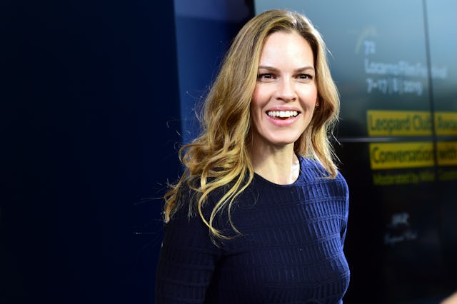 Actress Hilary Swank attends the Leopard Club Award Conversation during the 72nd Locarno Film Festiv...