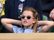 LONDON, ENGLAND - JULY 16: Princess Charlotte of Wales watches Carlos Alcaraz vs Novak Djokovic in t...