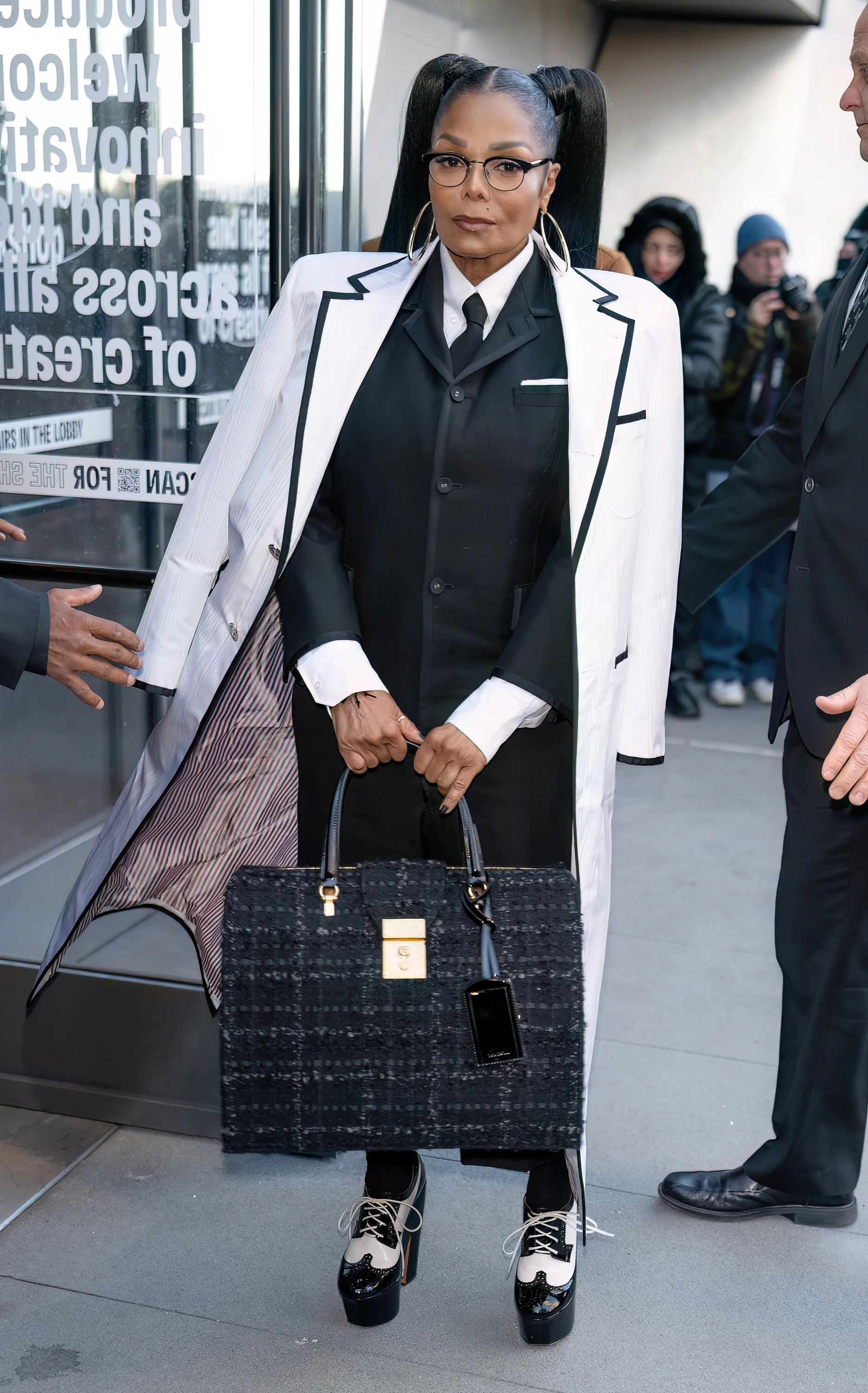 Janet Jackson & Queen Latifah Arrived At Thom Browne In