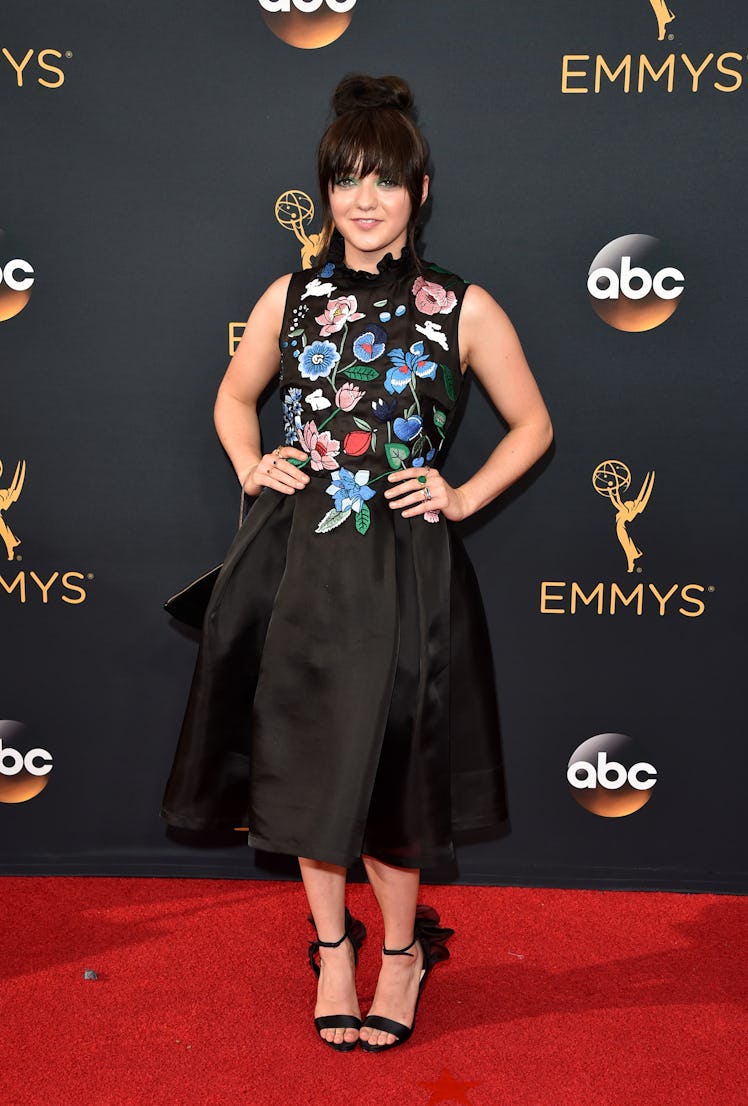 Actress Maisie Williams arrives at the 68th Annual Primetime Emmy Awards at Microsoft Theater on Sep...