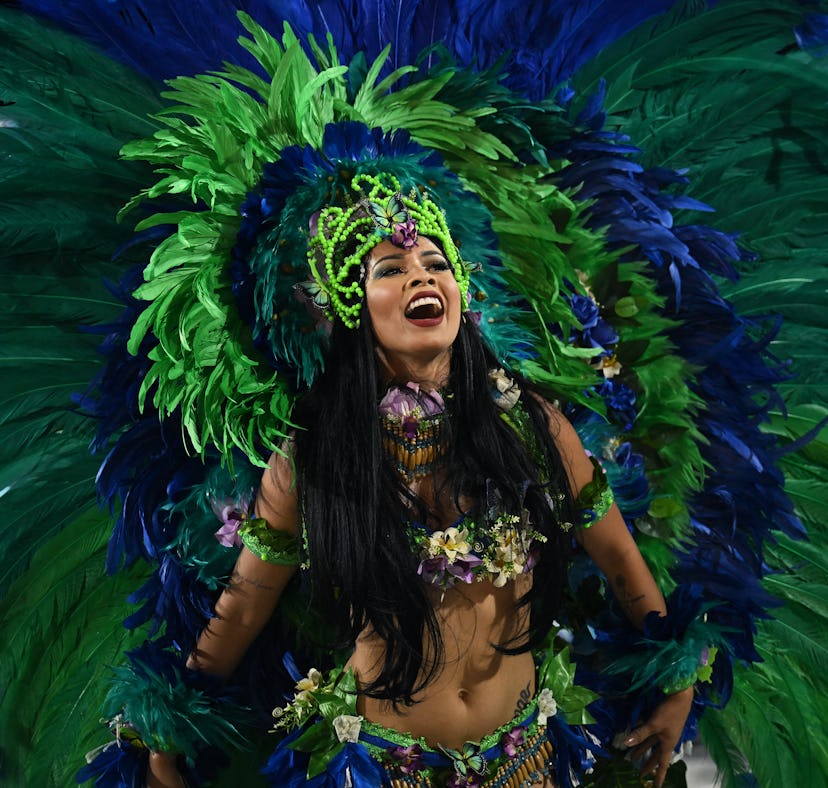Photo of a performer at Carnaval in Rio de Janeiro, Brazil