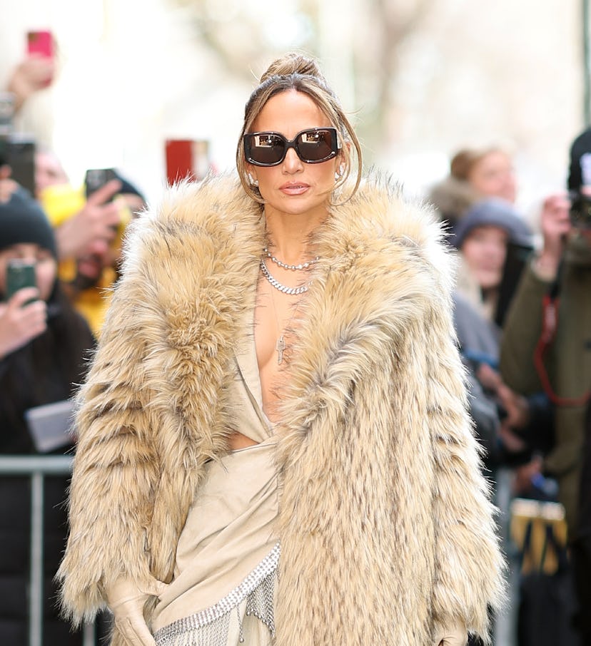 NEW YORK, NY - FEBRUARY 15: Jennifer Lopez is seen by The View on February 15, 2024 in New York. (Ph...