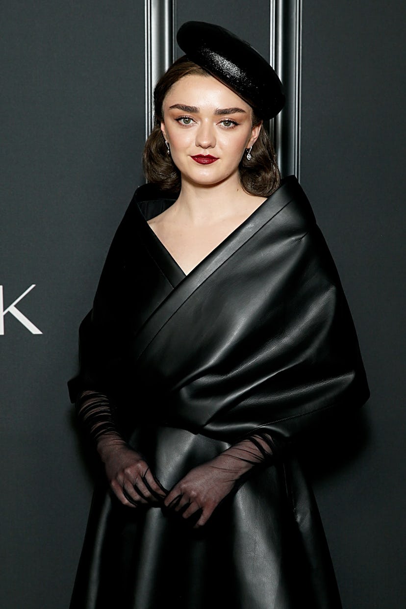 Maisie Williams attends Apple TV+'s "The New Look" world premiere at Florence Gould Hall on February...
