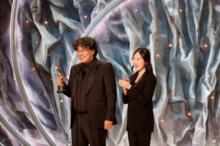 Director Bong Joon-ho at the 2020 Oscars.