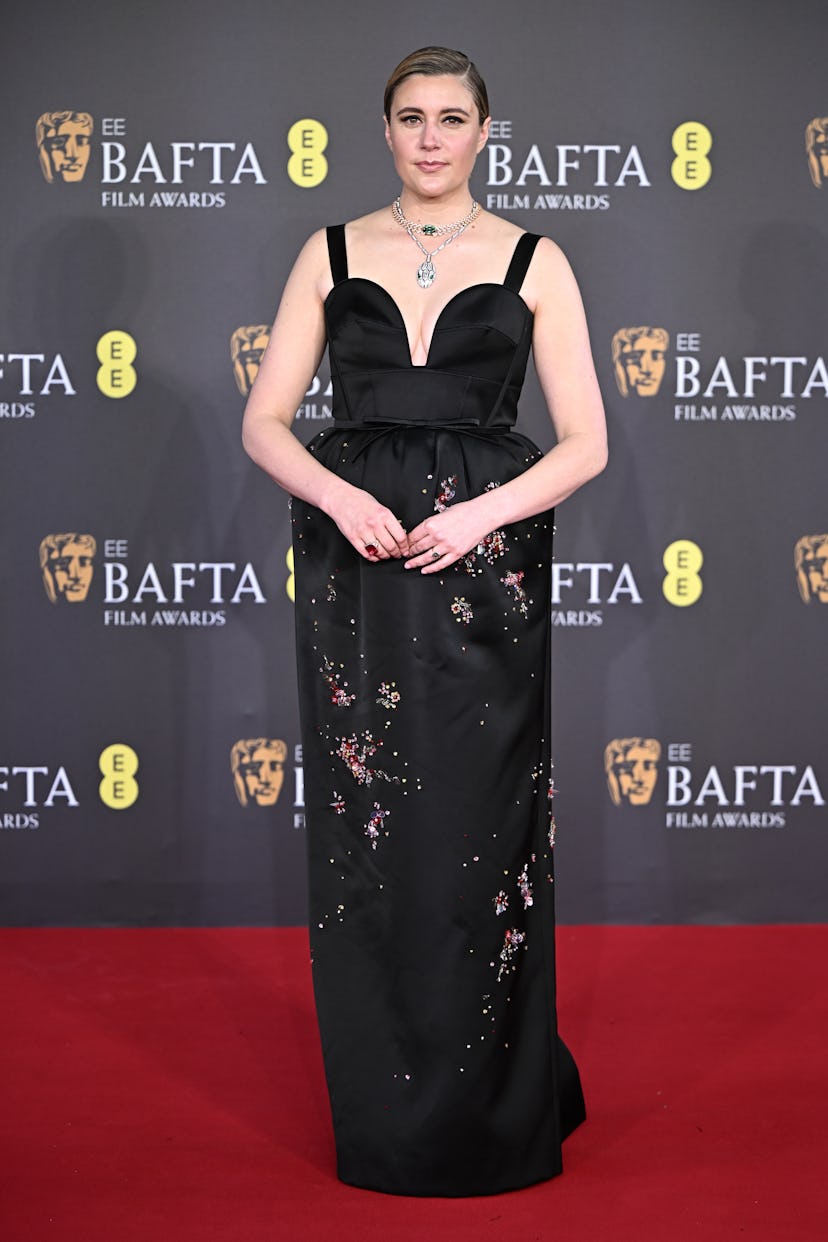 Greta Gerwig attends the 2024 EE BAFTA Film Awards 