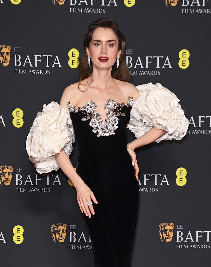 Lily Collins at BAFTAs 2024