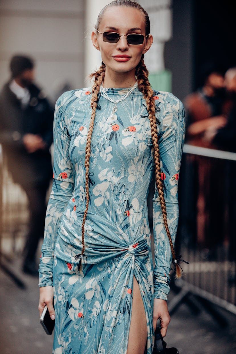 braided hairstyle trend london fashion week
