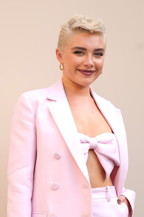 PARIS, FRANCE - OCTOBER 01: Florence Pugh attends the Valentino Womenswear Spring/Summer 2024 show a...