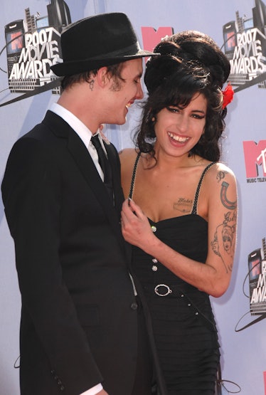 Amy Winehouse (right) and husband Blake Fielder-Civil  (Photo by Steve Granitz/WireImage)