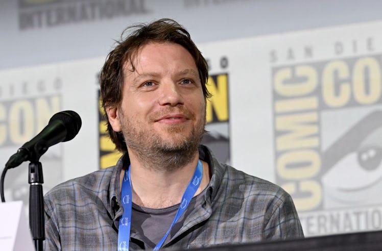 SAN DIEGO, CALIFORNIA - JULY 21: Gareth Edwards speaks onstage at Collider: Directors On Directing p...