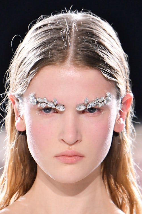 Simone Rocha Fall 2024 Embellished Eyebrow Trend