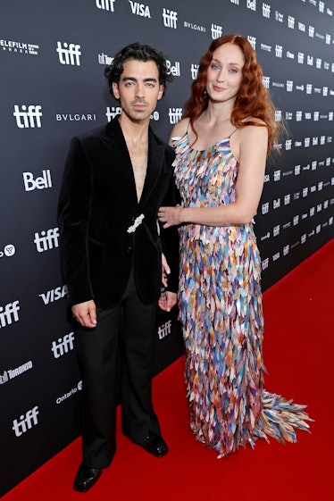 Joe Jonas and Sophie Turner attend the "Devotion" Premiere at Cinesphere on September 12, 2022 in To...