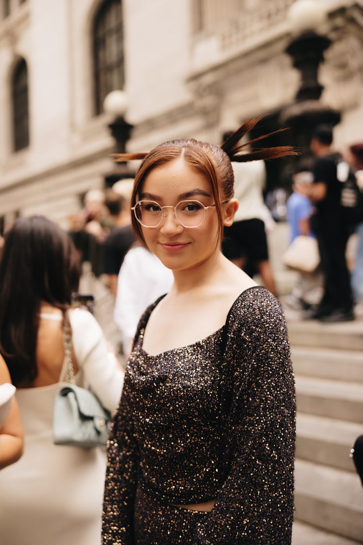 Anna Cathcart took time off from school to go to New York Fashion Week. 