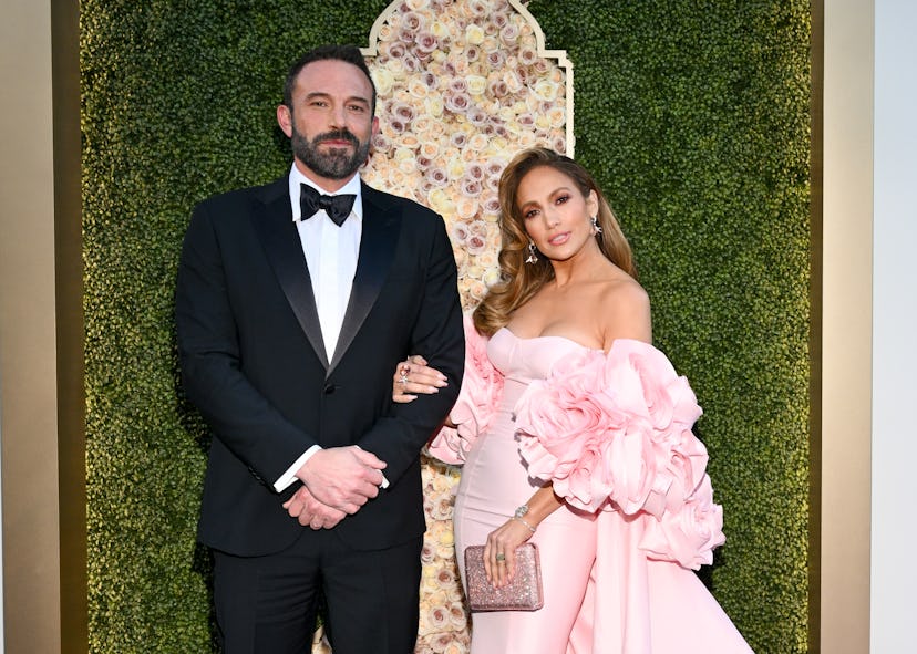 Ben Affleck and Jennifer Lopez at the 81st Golden Globe Awards held at the Beverly Hilton Hotel on J...