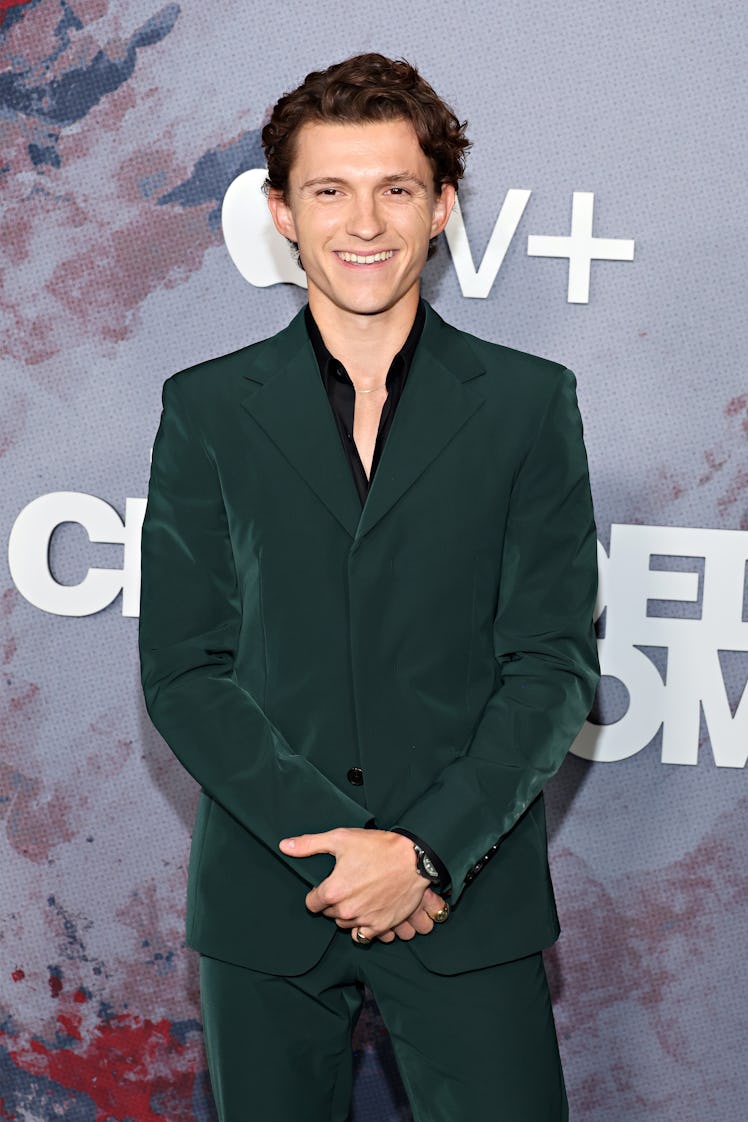 NEW YORK, NEW YORK - JUNE 01: Tom Holland attends Apple TV+'s "The Crowded Room" New York Premiere a...