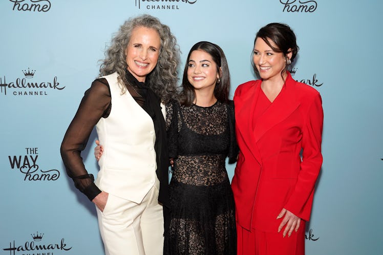 Andie MacDowell, Sadie Laflamme-Snow, and Chyler Leigh at "The Way Home" screening