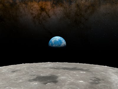 Earthrise from the Moon, illustration