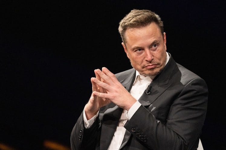 Elon Musk, billionaire and chief executive officer of Tesla, at the Viva Tech fair in Paris, France,...