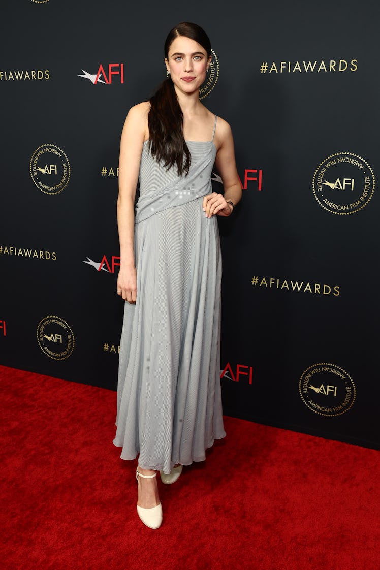 Margaret Qualley attends the AFI Awards Luncheon at Beverly Wilshire, A Four Seasons Hotel on March ...