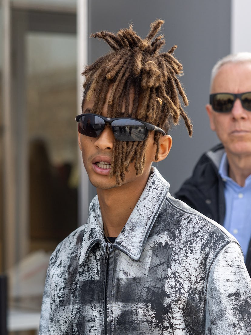 MILAN, ITALY - FEBRUARY 21: Jaden Smith attends the Diesel fashion show during the Milan Fashion Wee...
