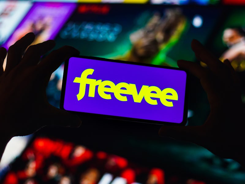 BRAZIL - 2022/09/02: In this photo illustration, the Freevee logo is displayed on a smartphone scree...