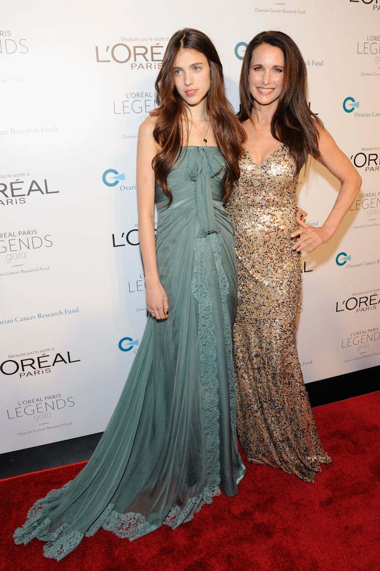 Sarah Margaret Qualley and Andie Macdowell attends  L'Oreal Paris Legends Gala to Benefit Ovarian Ca...