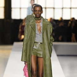 Model on the runway at Gucci RTW Fall 2024 as part of Milan Ready to Wear Fashion Week held on Febru...