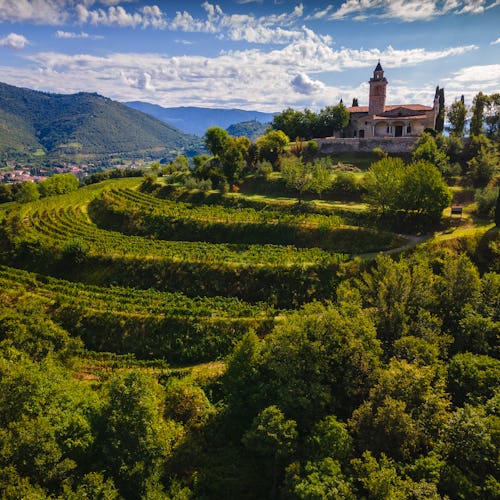 Santissima churc in Gussago, Franciacorta in Brescia province, Lombardy district in Italy.