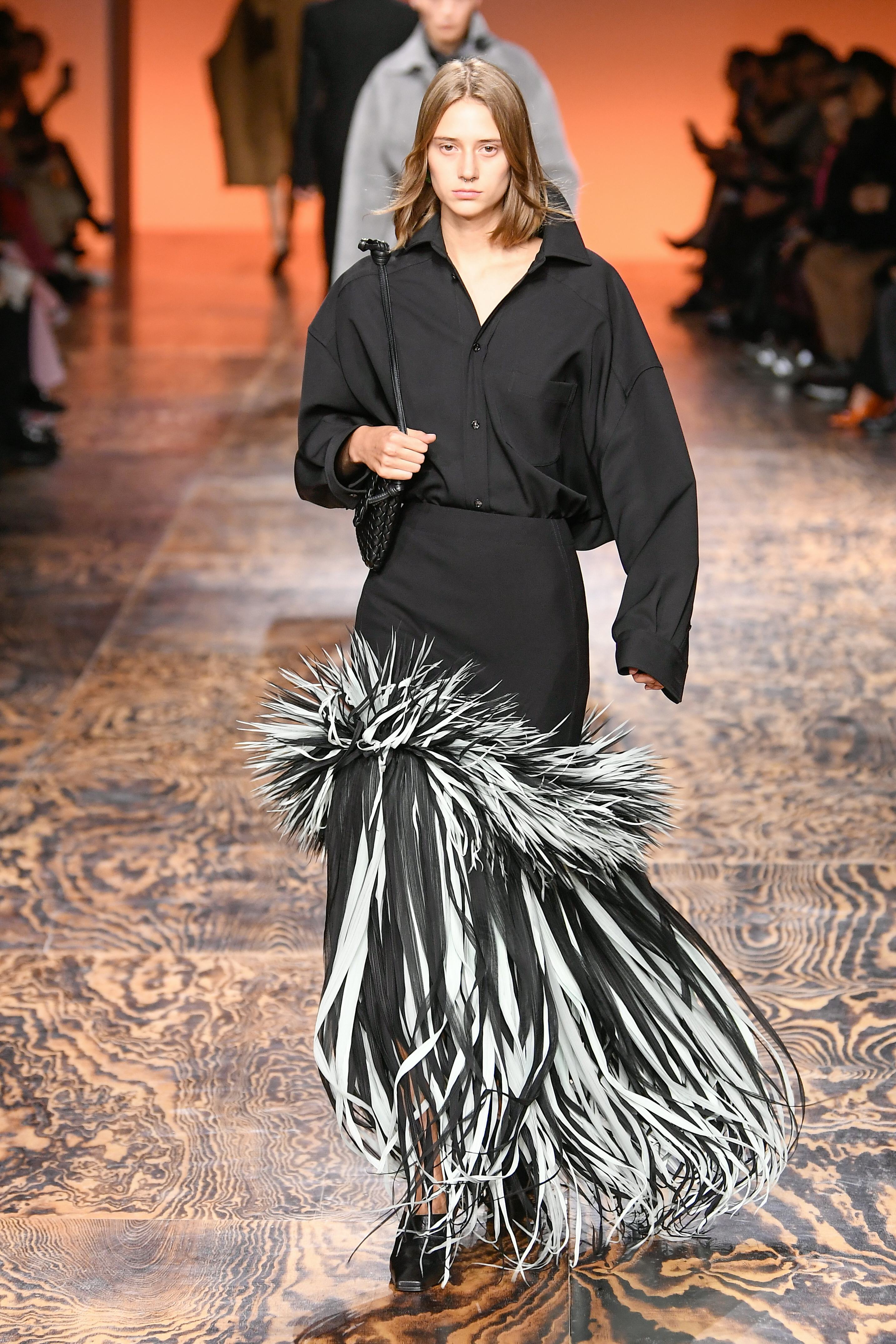 Model on the runway at Bottega Veneta RTW Fall 2024 as part of Milan Ready to Wear Fashion Week on F&hellip;