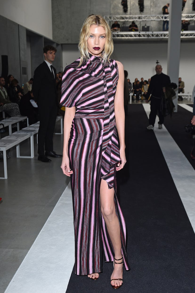 MILAN, ITALY - FEBRUARY 24: Stella Maxwell attends the Missoni fashion show during the Milan Fashion...
