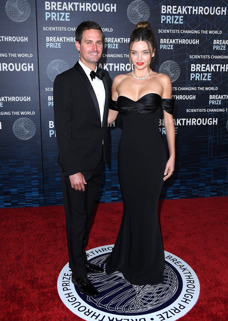 Evan Spiegel and Miranda Kerr arrives at the 9th Annual Breakthrough Prize Ceremony at Academy Muse...