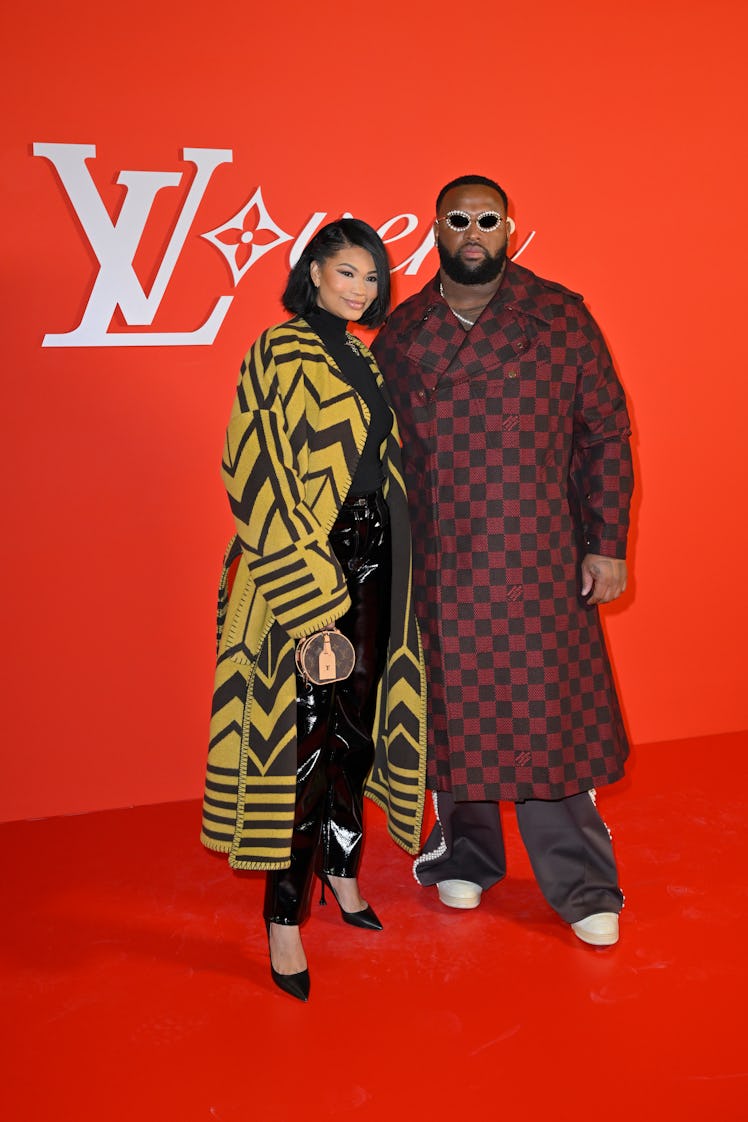 Chanel Iman and Davon Godchaux attend the Louis Vuitton Menswear Fall/Winter 2024-2025 show as part ...