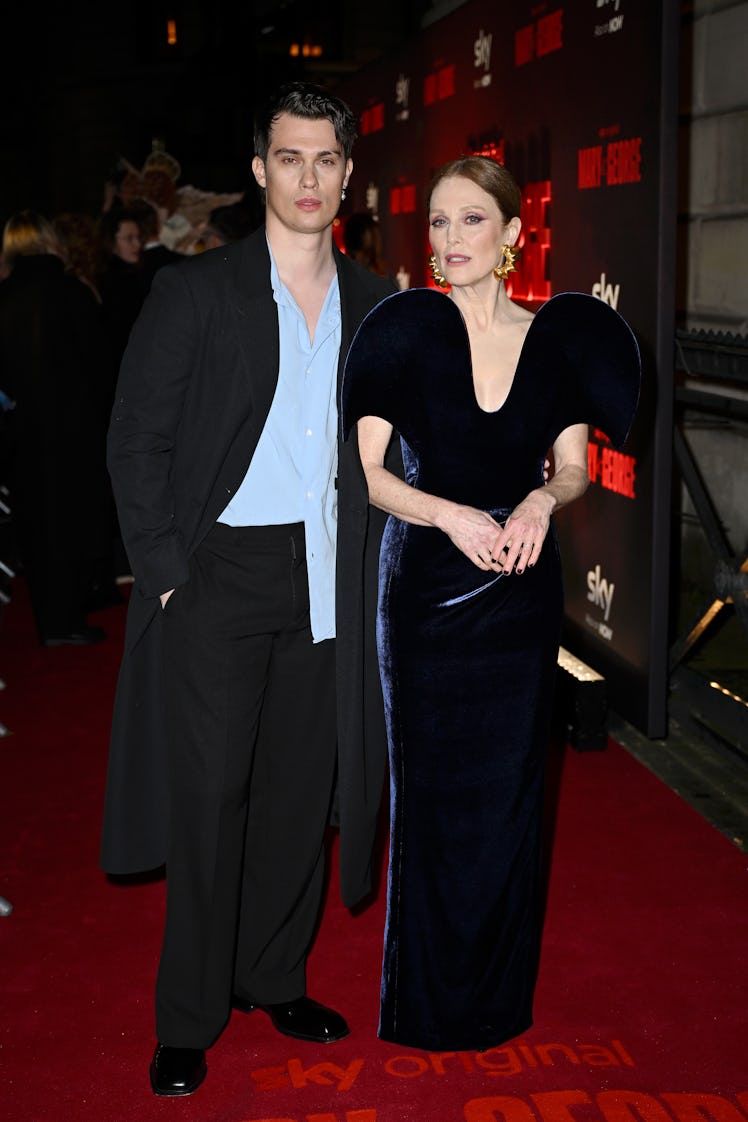 Nicholas Galitzine and Julianne Moore attend the "Mary And George" UK Premiere at Banqueting House o...