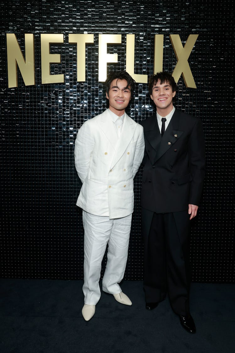 Dallas James Liu and Ian Ousley at the 2024 Netflix SAG Celebration at Chateau Marmont.